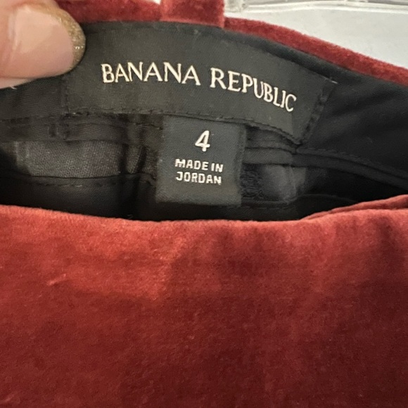 Banana Republic Veluro Velvet Wide Leg Trousers Red Size 4 - Regular 31” Inseam - Picture 5 of 7